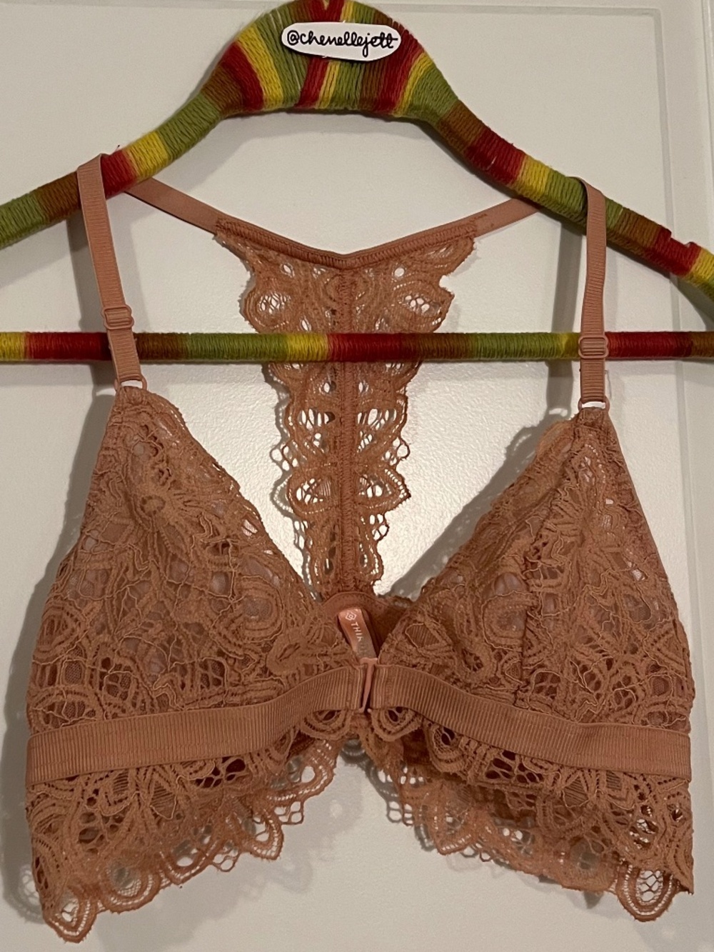 ThirdLove Peach Lace Front-Close Bralette